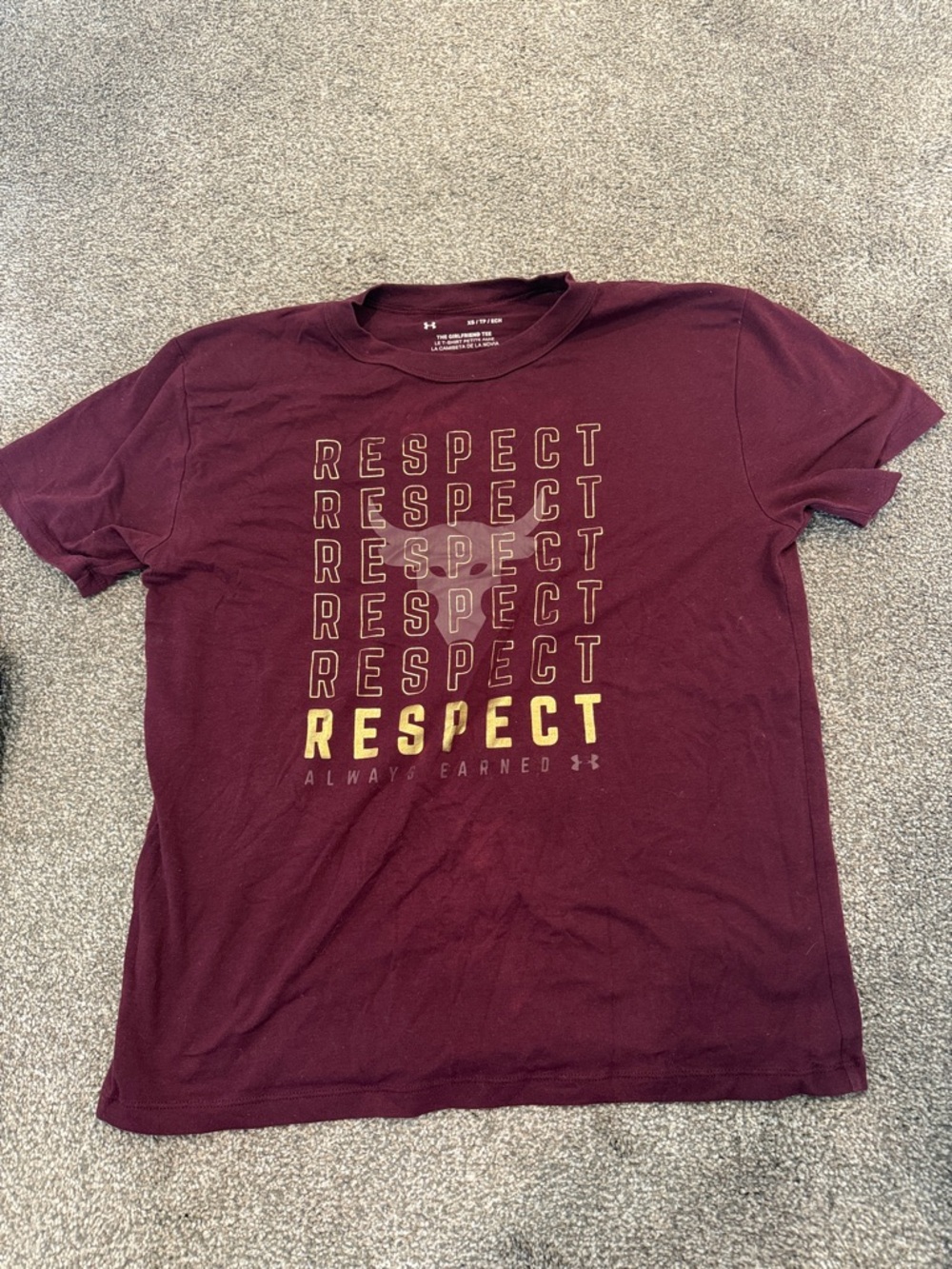 Under Armour Men’s Maroon Short Sleeve “Respect” Graphic Tee